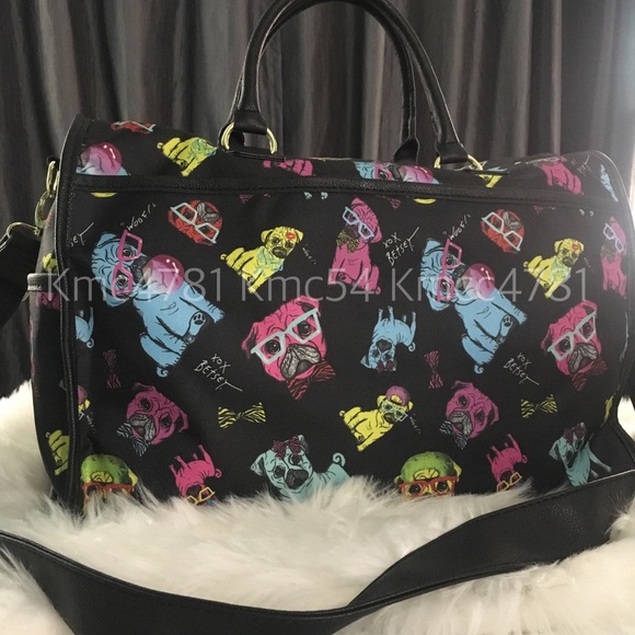 betsey johnson pug luggage